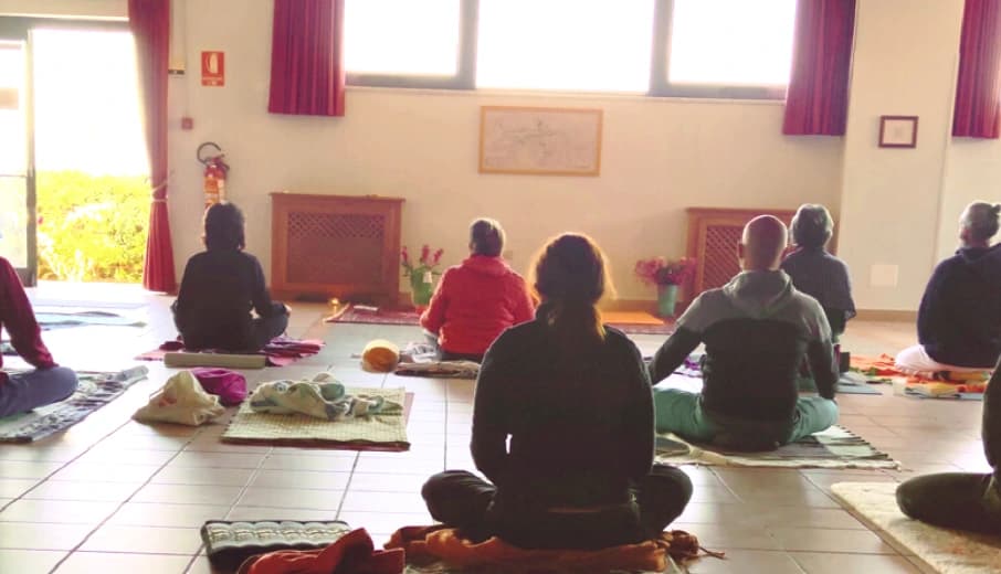 Yoga and meditation session at the Bahá’í Study Center for business retreats