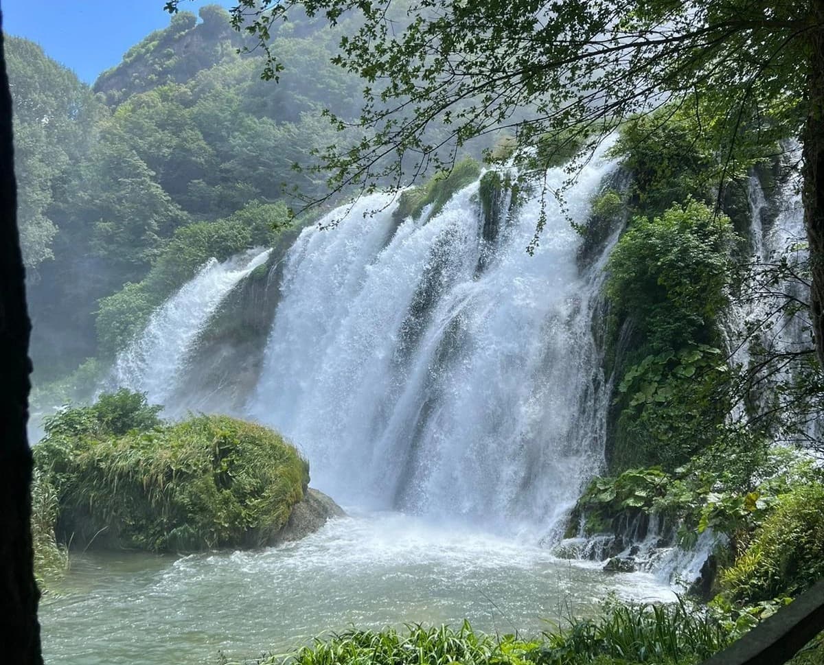 Beautiful waterfall near the Bahá’í Study Center for nature excursions and relaxation